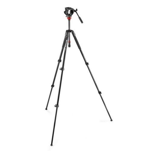 500 Fluid Video Head Flat Base with 190X Video Alu Tripod