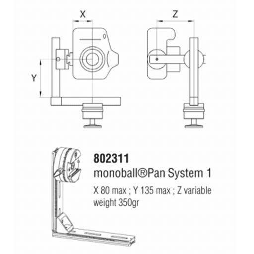 Arca Swiss Monoball®Pan system 1
