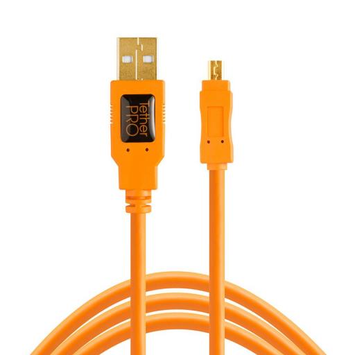 Tether Tools TetherPro USB 2.0 to Mini-B 8-Pin Cable Black or Orange