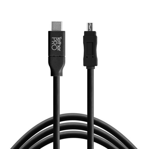 Tether Tools TetherPro USB-C to Mini-B 8-Pin Cable Black or Orange